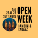 Open Week Bambini & Ragazzi 2024